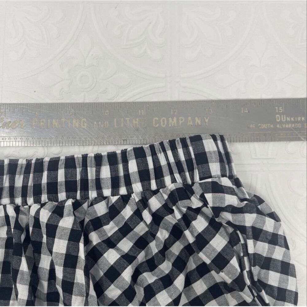 Anthropologie Sunday in Brooklyn Black White Gingham Check Flare Skirt Medium NW - Picture 5 of 6